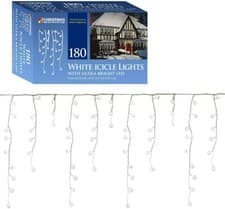 Image of Christmas Lights 180 LED Chaser Icicle Lights Bright White 86380