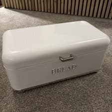 Image of Kitchen Craft Lovello Textured Bread Bin Ice White (3)