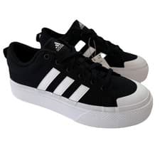 Image of adidas Bravada 2.0 Platform Canvas Trainers Black / White Men’s UK 7 New