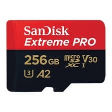 Image of 256GB SanDisk Extreme PRO MicroSDXC Memory Card, UHS Speed Class 3 (U3), Video S