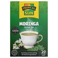 Image of Tropical Sun Moringa Tea 20 Tea Bags, 100% Dried Moringa Oleifera Leaves uk