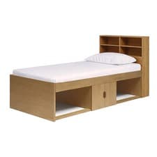 Image of Child Teen Adult Single Storage Cabin Bed with Storage White 190 x 90 3ft