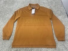 Image of Nike Jordan Essentials Men's Long-Sleeve Rugby Top Size M FV7261-228 Loose Fit