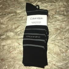 Image of Calvin Klein Mens Socks 3 Pack Combed Cotton Crew