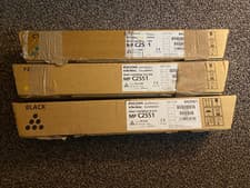 Image of Ricoh Genuine Black and CYAN toner MP C2551 (Pack of Two Toners)