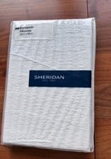 Image of 2 SHERIDAN European "Arc" pillowcases Pillowshams White NWT.RRP£70