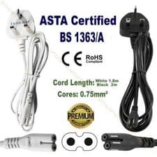Image of New UK Power Lead Cable Cord For Singer Sewing Machine 7464 7465 7467 7470
