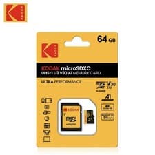 Image of KODAK Micro SD Card RED Memory Card with Adapter 64GB Micro SDXC