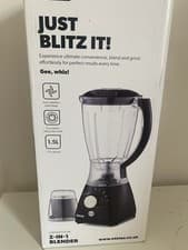 Image of Geepas 2-in-1 Blender GSB44092UK-BK 1.5L 4 Speed Pulse 450W Open Box Never Used