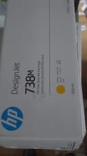 Image of HP DesignJet 738m Yellow Ink Cartridge 300ML XL - May 2026 - Brand New Sealed