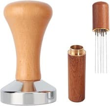 Image of Coffee Tamper, Coffee Press Tamper, Flat Base Espresso Coffee Tamper, Coffee Tam