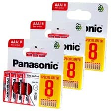 Image of Panasonic AAA Batteries 24 Pack R03 1.5V Zinc Carbon Genuine Long Expiry 2028