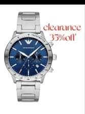 Image of Emporio Armani Silver Stainless Steel Men's Chronograph Ar11306 Quartz Watch New