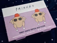 Image of *SEALED* Friends TV Show Turkey Shaped Fizzers 2x50g Tropical Scented Bath Bombs