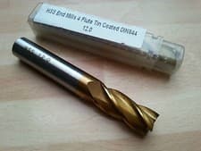 Image of 4 flute End Mill TiN coated - Metric Sizes 2mm - 30mm