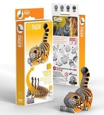 Image of Eugy 3D Cardboard Model Kit - 012 Tiger - Educational - Eco Friendly - NEW