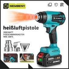 Image of Electric Cordless Handheld Heat Gun Hot Air Gun with 3 Nozzles For Makita 18V