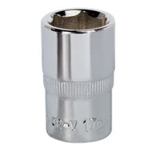 Image of Sealey WallDrive Socket 17mm 1/2"Sq Drive Fully Polished - SP1217