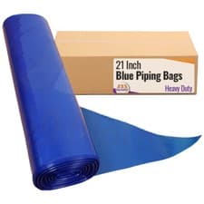 Image of Blue Disposable Icing Piping Bags 21" Large Heavy Duty Mash Savoy Cake Non Stick