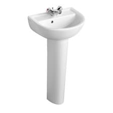 Image of Armitage Shanks Sandringham 21 Basin with Full Pedestal 450mm Wide - 1 Tap Hole