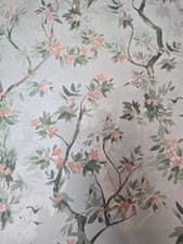 Image of Holden Folia Duck Egg Floral Textured Wallpaper (36223)