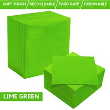 Image of 100 Serviettes Paper Napkins Recyclable Tableware Tissues 2-Ply 33/40cm Party