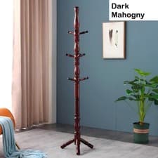 Image of Multibao Vintage Posh Solid Wood Coat Stand - 9 Hooks Tree Rack for Coats Hats