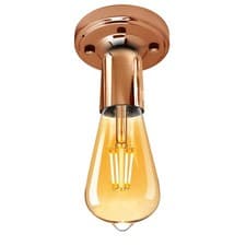 Image of Industrial E27 Ceiling Light Fitting Flush Mount Lamp Holder Vintage Style UK