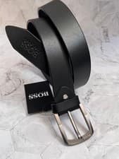 Image of HUGO BOSS BLACK LEATHER MEN JEANS BELT