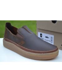 Image of Clarks Mens Casual Slip-on Shoes OAKPARK STEP Beeswax Leather UK Size 8 G EU 42