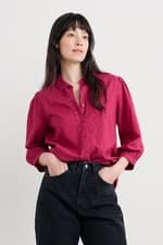 Image of Seasalt Women's Regular Hope Cottage Organic Cotton Check Blouse Charm