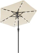 Image of SONGMICS 2.1 m Garden Parasol Umbrella, 32 Solar Powered LED Lights, UPF 50