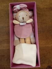 Image of Doudou et Compagnie Paris bear soft plush baby comforter
