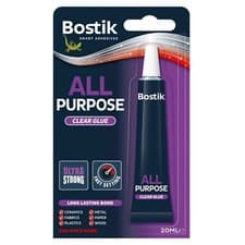 Image of 1 x Bostik Bostick Glu Fix All Purpose Clear Glue Adhesive 20ml 80207 new