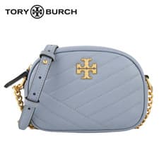 Image of NWT Tory Burch Kira Chevron Small Camera Bag Leather Crossbody Blue 60227