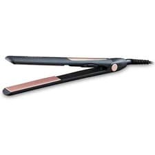 Image of Carmen Noir Hair Straightener Ceramic Plates 360° Swivel Cord Black Rose Gold