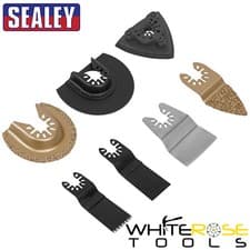 Image of Sealey 7pc Multi Tool All Purpose Cutting Scraper Blade Set Sanding