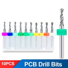 Image of 10PCS 2.1-3.0mm Carbide PCB Drill Bits Set Milling Cutter for Engraving&Cutting