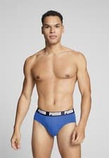 Image of PUMA Briefs Mens Cotton Stretch Sports Multipack Underwear Undies (2 PACK)