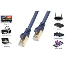 Image of CAT8 Ethernet Cable 40Gbps 2000Mhz Gigabit SFTP Lan Network Internet Cable UK
