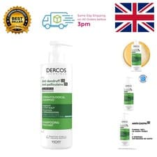 Image of Soothing 390ml Dercos Shampoo for Dandruff Relief & Scalp Comfort - Mint Scent
