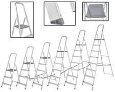 Image of Werner High Handrail Platform Step Ladders Aluminium Steps Trade & DIY EN131