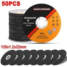 Image of 50X 125mm Ultra Thin 1mm Metal Cutting Blade Disc For Steel & Stainless Angle