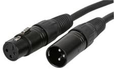 Image of XLR Male 3 pin to XLR Female Microphone Lead 30cm to 50m Black Extension Cable