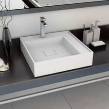 Image of Wash Basin 50x50x12.3 cm Mineral Cast/Marble Cast White vidaXL