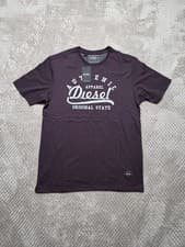 Image of Men's Diesel T-Shirt Burgundy NWT Size Large