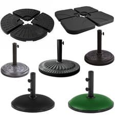 Image of Umbrella Parasol Base Sand Water Filled Stand Square Round Patio Concrete Weight