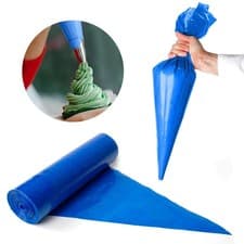 Image of Disposable Piping Bags Blue Strong Professional 18" Icing Baking Savory Cupcake