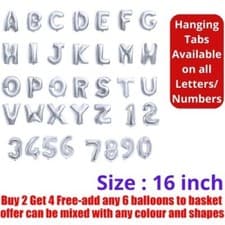Image of Alphabet A-Z Letter Number Foil Balloons Star Heart Balloon Name Party Wedding..