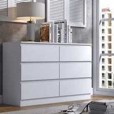 Image of Bedside Table Chest of Drawers 2-8 Drawer Matt or Gloss Bedroom Furniture